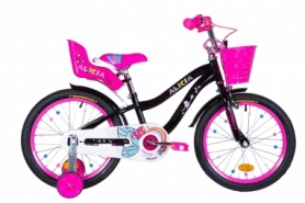 Велосипед детский Formula ALICIA 2020 - 18", рама - 9,5", Черный с розовым (OPS-FRK-18-061)