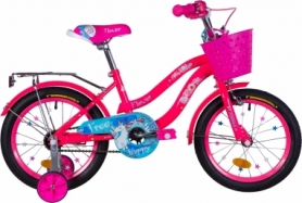 Велосипед детский Formula FLOWER 2020 - 16", рама - 10", Розовый с голубым (OPS-FRK-16-110)