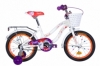 Велосипед детский Formula FLOWER 2020 - 16", рама - 10", Бело-оранжевый c фиолетов (OPS-FRK-16-111)