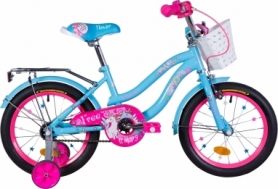 Велосипед детский Formula FLOWER 2020 - 16", рама - 10", Голубой (OPS-FRK-16-113)
