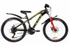 Велосипед підлітковий гірський Formula DAKAR AM 14G DD St з крилом Pl 2020 року - 24 ", рама - 13", Чорно-червоний з жовтим (OPS-FR-24-151)