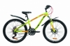 Велосипед подростковый горный Discovery FLINT AM DD с крылом Pl 2020 - ST 24", рама - 13", Салатово-красный с хаки (OPS-DIS-24-160)