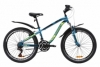 Велосипед подростковый горный Discovery FLINT AM Vbr с крылом Pl 2020 - ST 24", рама - 13", Лазурно-желтый с черным (OPS-DIS-24-163)