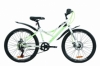 Велосипед подростковый городской Discovery FLINT DD с крылом Pl 2020 - ST 24", рама - 14", Бело-зеленый (OPS-DIS-24-169)