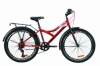 Велосипед підлітковий міської Discovery FLINT Vbr з заднім багажником St, з крилом St 2020 року - ST 24 ", рама - 14", Червоно-чорний (OPS-DIS-24-176)