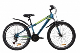 Велосипед підлітковий гірський Discovery TREK AM Vbr з крилом Pl 2020 року - ST 26 ", рама - 13", Малахітовий з жовтим (OPS-DIS-26-265)