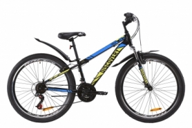 Велосипед підлітковий гірський Discovery TREK AM Vbr з крилом Pl 2020 року - ST 26 ", рама - 13", Чорно-зелений з синім (OPS-DIS-26-264)