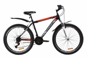 Велосипед подростковый горный Discovery TREK AM Vbr с крылом Pl 2020 - ST 26", Сине-оранжевый (OPS-DIS-26-286)