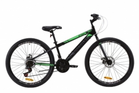 Велосипед подростковый городской Discovery ATTACK DD 2020 - ST 26", рама - 13", Черно-зеленый с серым (OPS-DIS-26-298)
