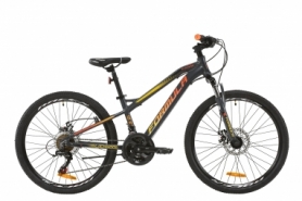 Велосипед подростковый горный Formula BLACKWOOD 1.0 AM DD 2020 - AL 24", Серо-красно-оранжевый (OPS-FR-24-174)