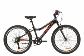 Велосипед подростковый горный Formula ACID 1.0 Vbr 2020 - AL 24", Черно-красный с серым (OPS-FR-24-183)