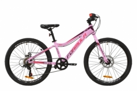 Велосипед подростковый горный Formula ACID 1.0 DD 2020 - AL 24", Розово-красно-фиолетовый (OPS-FR-24-185)