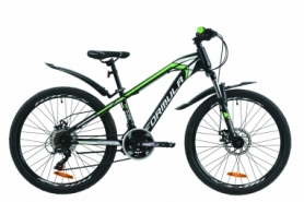 Велосипед подростковый горный Formula DAKAR 2020 - 24", рама - 13", Черно-зеленый (OPS-FR-24-205)