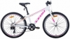 Велосипед подростковый горный Leon JUNIOR 2020 - 24", рама - 12,5", Бело-малиновый с оранжевым (OPS-LN-24-048)