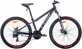Велосипед подростковый горный Leon SUPER JUNIOR 2020 - 26", Черно-оранжевый с серым (OPS-LN-26-049)