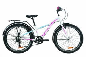 Велосипед подростковый городской Formula MASK 2020 - 24", рама - 12,5", Бело-голубой с малиновым (OPS-FR-24-215)