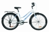 Велосипед міський жіночий Discovery PRESTIGE WOMAN Vbr з заднім багажником St, з крилом St 2020 року - ST 26 ", рама - 17", Біло-блакитний (OPS-DIS-26-244)