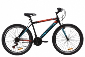 Велосипед городской Discovery ATTACK Vbr 2020 - ST 26", Черно-красный с бирюзовым (OPS-DIS-26-300)