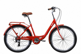 Велосипед міський жіночий Dorozhnik RUBY 2020 року - 26 ", рама - 17", Червоний (OPS-D-26-106)