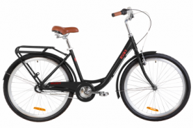 Велосипед городской женский Dorozhnik RUBY планетарный 2020 - 26", рама - 17", Черный (OPS-D-26-107)