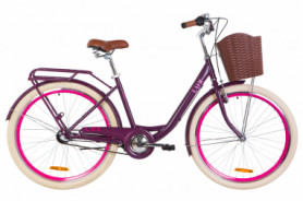 Велосипед городской женский Dorozhnik LUX планетарный 2020 - 26", Сливовый (OPS-D-26-099)