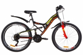 Велосипед горный Formula ATLAS AM2 14G Vbr St с крылом Pl 2019 - 26", рама - 17", Черно-красный с желтым (OPS-FR-26-305)