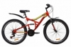 Велосипед горный Discovery CANYON AM2 Vbr с крылом Pl 2020 - ST 26", рама - 17,5", Красно-салатовый с черным (OPS-DIS-26-232)