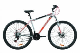 Велосипед горный Discovery TREK AM DD 2020 - ST 29", Серый с красным (OPS-DIS-29-057)