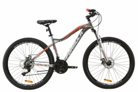 Велосипед горный женский Formula MYSTIQUE 1.0 AM DD 2020 - AL 27.5", Серебристо-оранжевый с белим (OPS-FR-27.5-034)