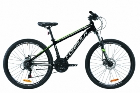 Велосипед горный Formula THOR 1.0 AM DD 2020 - 26", Черно-зеленый (OPS-FR-26-345)
