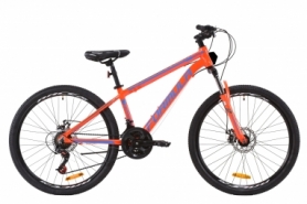 Велосипед горный Formula THOR 2.0 AM DD 2020 - 26", Оранжево-синий с серым (OPS-FR-26-351)