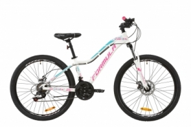 Велосипед гірський жіночий Formula MYSTIQUE 1.0 AM DD 2020 року - AL 26 ", Біло-малиновий з бірюзовим (OPS-FR-26-360)