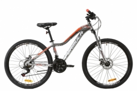 Велосипед горный женский Formula MYSTIQUE 1.0 AM DD 2020 - AL 26", Серебристо-оранжевый с белим (OPS-FR-26-359)