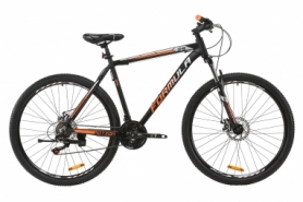 Велосипед горный Formula MOTION AM DD 2020 - AL 29", Черно-оранжевый с серебристым (OPS-FR-29-057)
