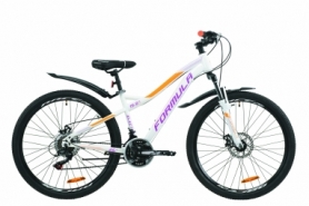 Велосипед горный женский Formula ELECTRA DD13 2020 - 26", Бело-фиолетовый с оранжевым (OPS-FR-26-398)