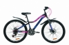 Велосипед горный женский Discovery KELLY AM DD с крылом Pl 2020 - ST 26", Черно-малиновый с голубым женский (OPS-DIS-26-260)