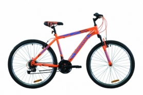 Велосипед горный Discovery RIDER 2020 - 26", Оранжево-синий (OPS-DIS-26-320)