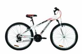 Велосипед горный Discovery RIDER 2020 - 26", Бело-красный с серым (OPS-DIS-26-316)