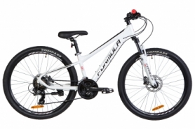 Велосипед горный Formula F-1 HDD 2020 - 26", рама - 18", Бело-черный с красным (OPS-FR-26-446)
