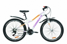 Велосипед горный женский Formula ELECTRA 15 2020 - 26", рама - 15.5", Бело-фиолетовый с оранжевым (OPS-FR-26-410)
