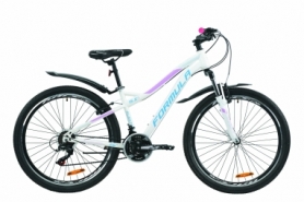Велосипед горный женский Formula ELECTRA 15 2020 - 26", рама - 15.5", Бело-голубой с сиреневым (OPS-FR-26-408)