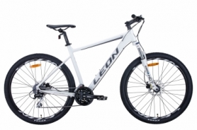 Велосипед горный Leon XC-80 2020 - 27.5", рама - 18", Бело-серый с черным (OPS-LN-27.5-072)
