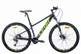 Велосипед горный Leon XC-70 2020 - 27.5", рама - 16", Антрацитово-желтый с черным (OPS-LN-27.5-062)