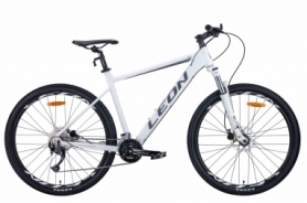 Велосипед горный Leon XC-70 2020 - 27.5", Бело-серый с черным (OPS-LN-27.5-069)