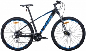 Велосипед горный Leon TN-80 2020 - 29", рама - 15,5", Черно-синий (OPS-LN-29-082)