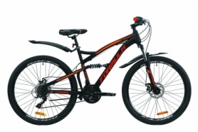 Велосипед горный Formula X-ROVER 2020 - 26", Черно-красный с оранжевым (OPS-FR-26-426)