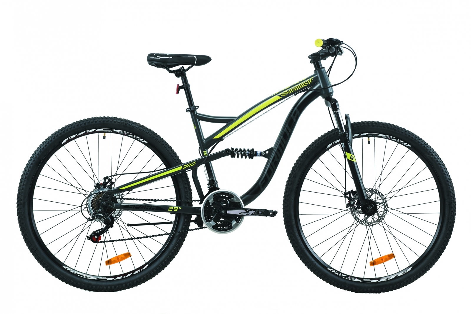 

Велосипед горный Formula SPARK DD 2020 - 29", Серо-черный с желтым (OPS-FR-29-075)