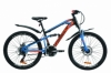 Велосипед гірський Formula BLAZE DD 2020 року - 24 ", рама - 14", Чорно-синій з помаранчевим (OPS-FR-24-199)