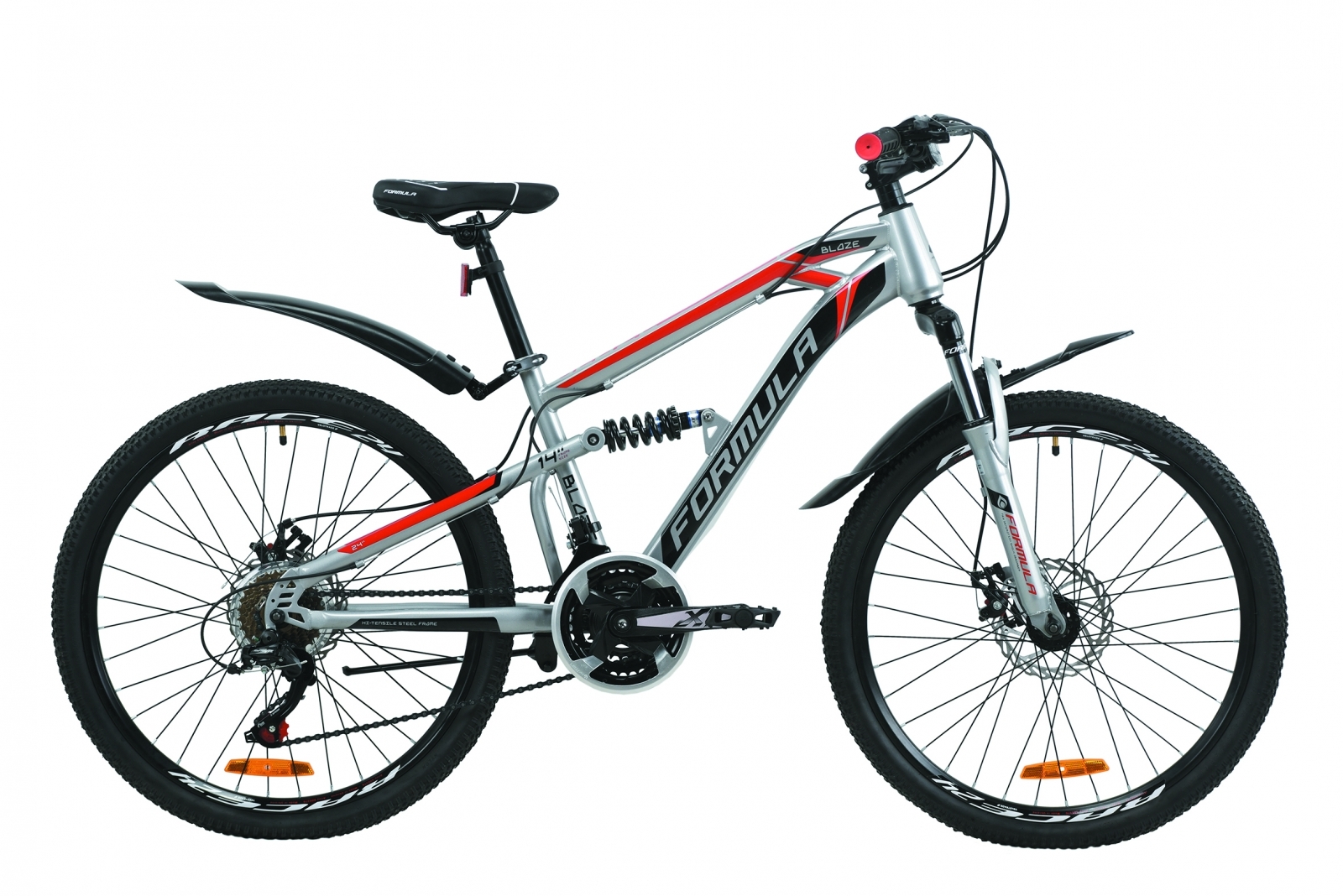

Велосипед горный Formula BLAZE DD 2020 - 24", рама - 14", Серо-черный с красным (OPS-FR-24-201)