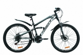 Велосипед горный Formula BLAZE 2020 - 26", Черно-серый с белым (OPS-FR-26-382)